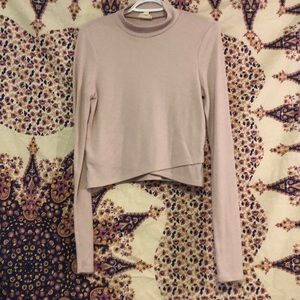 light purple crop turtleneck